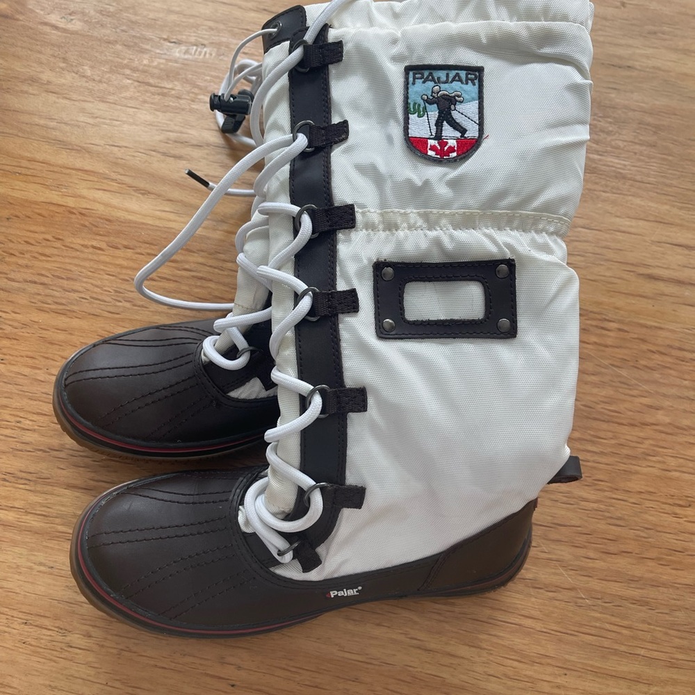 Pajar Black and White Snow Boots